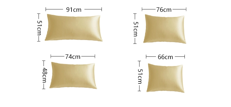 Super Soft 100% Silk Stain Silky Pillowcases Set High Quality