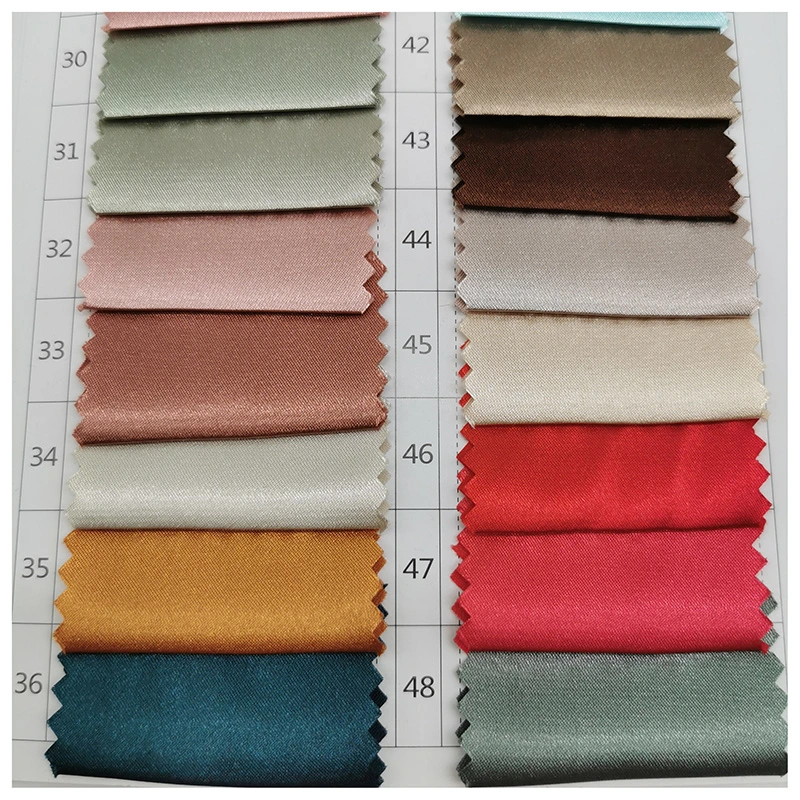 Satin Fabric No MOQ Shiny Spandex Polyester Stretch Satin Fabric Imitated Silk Satin Fabric